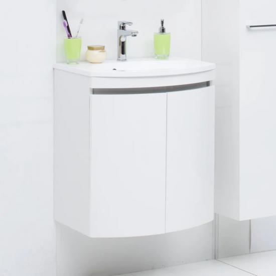 Тумба с раковиной DE AQUA Токката 60 подвесная, белый