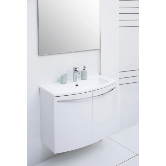 Тумба с раковиной DE AQUA Токката 90 подвесная, белая