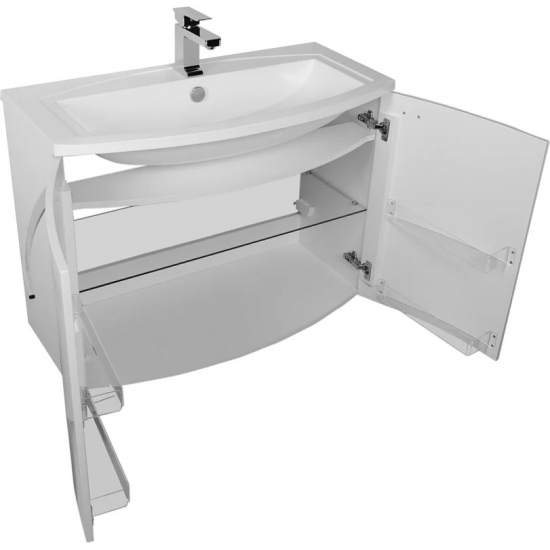 Тумба с раковиной DE AQUA Токката 90 подвесная, белая