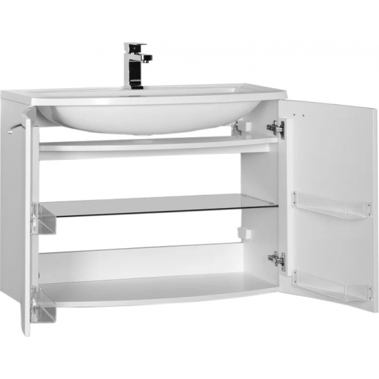 Тумба с раковиной DE AQUA Токката 90 подвесная, белая