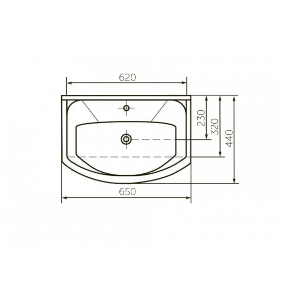 Тумба с раковиной EVA GOLD Melania 65 раковина Элеганс 65