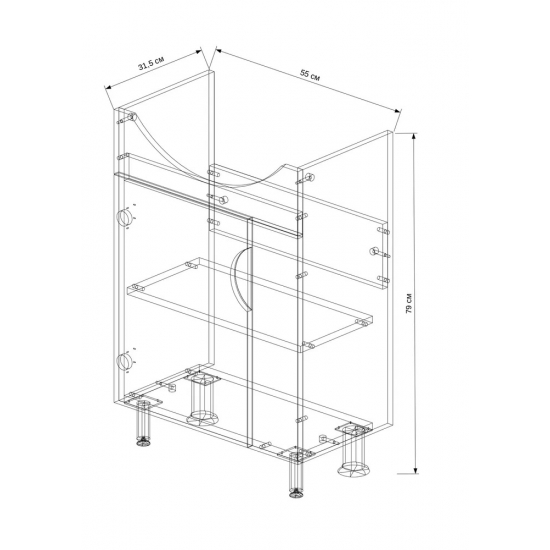 Тумба с раковиной EVA GOLD Vanessa 60 раковина Элеганс 60