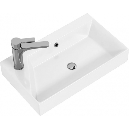 Тумба с раковиной JORNO Folk 55 подвесная, антрацит