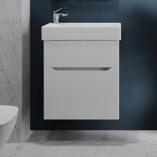 Тумба с раковиной JORNO Folk 55 подвесная, белая