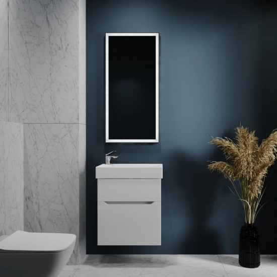 Тумба с раковиной JORNO Folk 55 подвесная, белая