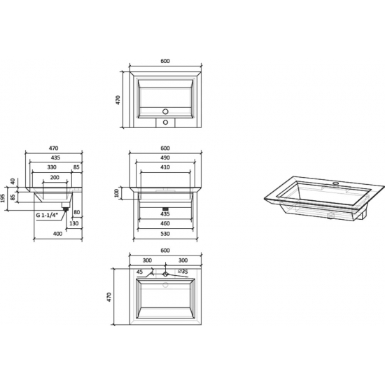 Тумба с раковиной JORNO Incline 90, с подсветкой, подвесная, бетон