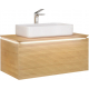 Тумба с раковиной JORNO Karat 100, с подсветкой, светлый бук