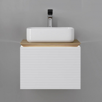 Тумба с раковиной JORNO Karat 60, с подсветкой, белая