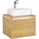 Тумба с раковиной JORNO Karat 60, с подсветкой, светлый бук