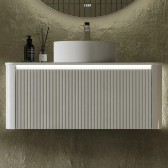 Тумба с раковиной JORNO Lumino 100 белая