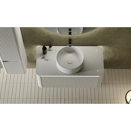 Тумба с раковиной JORNO Lumino 100 белая