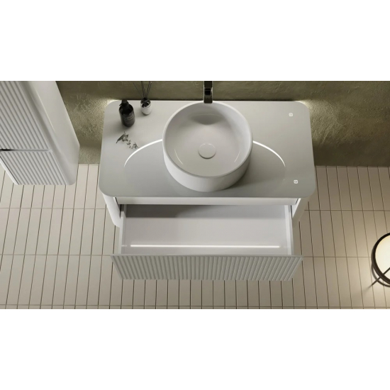 Тумба с раковиной JORNO Lumino 100 белая
