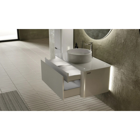 Тумба с раковиной JORNO Lumino 100 белая