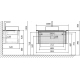 Тумба с раковиной JORNO Lumino 100 белая