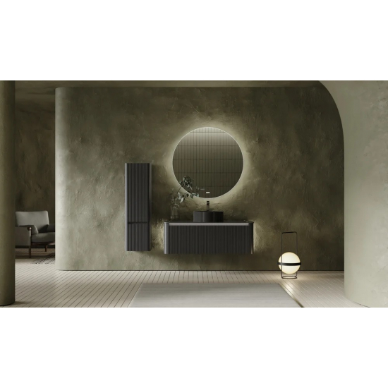 Тумба с раковиной JORNO Lumino 120 антрацит