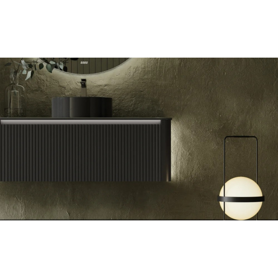 Тумба с раковиной JORNO Lumino 120 антрацит