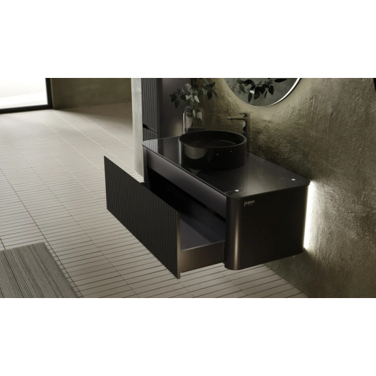 Тумба с раковиной JORNO Lumino 120 антрацит