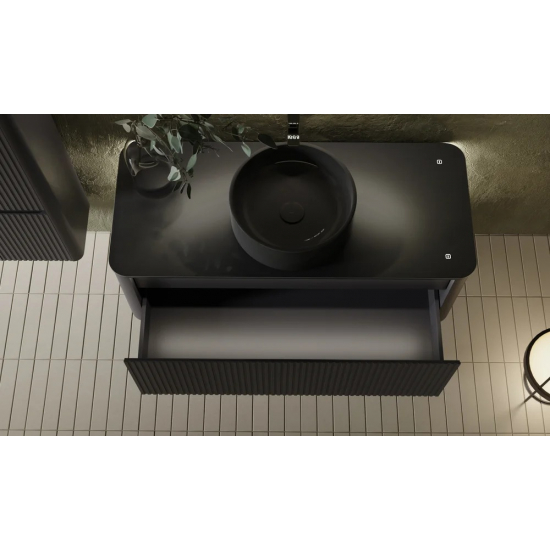 Тумба с раковиной JORNO Lumino 120 антрацит