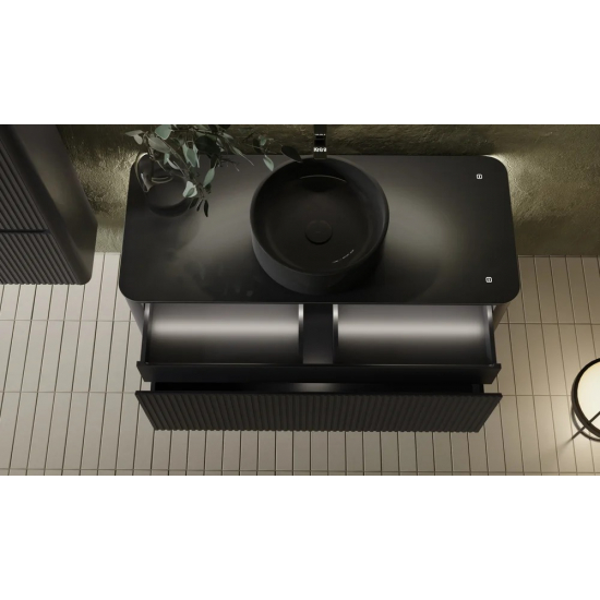 Тумба с раковиной JORNO Lumino 120 антрацит