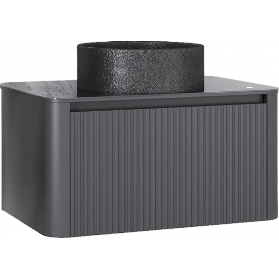 Тумба с раковиной JORNO Lumino 80 антрацит