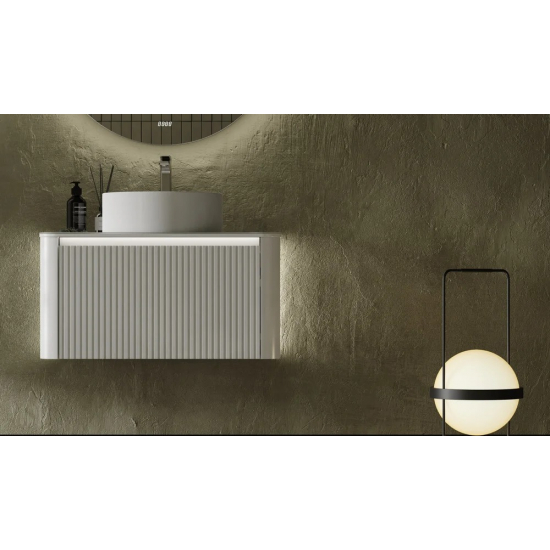 Тумба с раковиной JORNO Lumino 80 белая