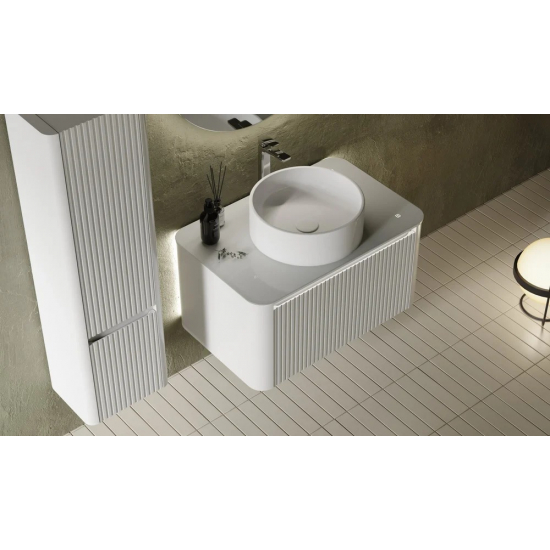 Тумба с раковиной JORNO Lumino 80 белая