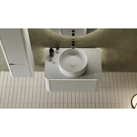 Тумба с раковиной JORNO Lumino 80 белая