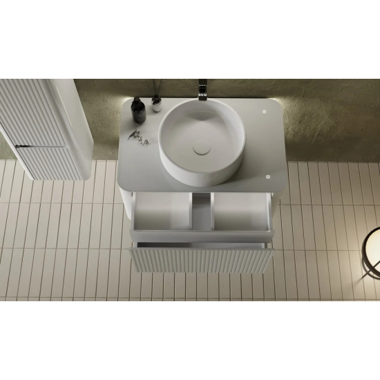 Тумба с раковиной JORNO Lumino 80 белая