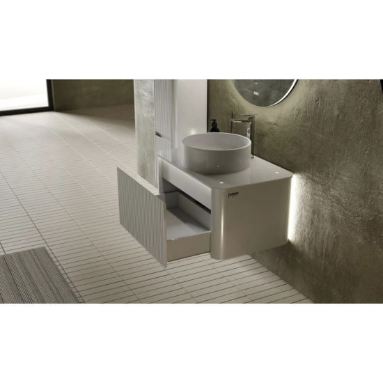 Тумба с раковиной JORNO Lumino 80 белая