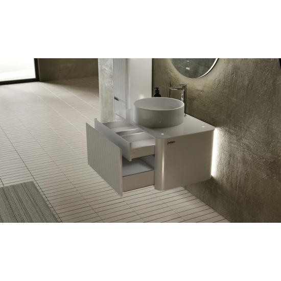 Тумба с раковиной JORNO Lumino 80 белая