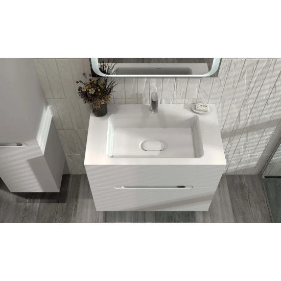 Тумба с раковиной JORNO Modul 80 белая