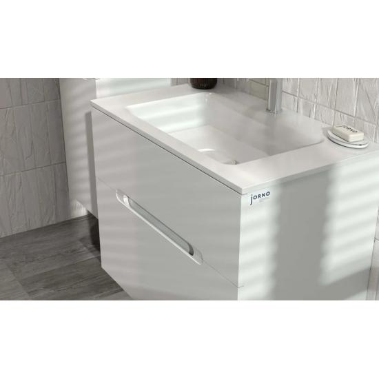 Тумба с раковиной JORNO Modul 80 белая