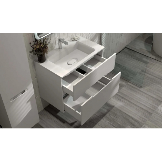 Тумба с раковиной JORNO Modul 80 белая