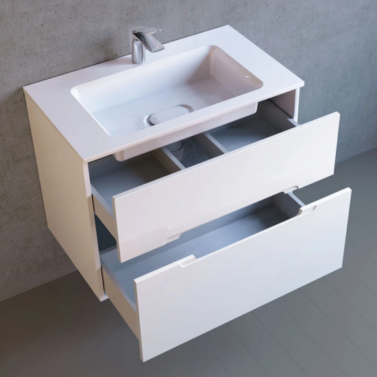 Тумба с раковиной JORNO Modul 80 белая