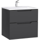 Тумба с раковиной JORNO Slide 65, антрацит