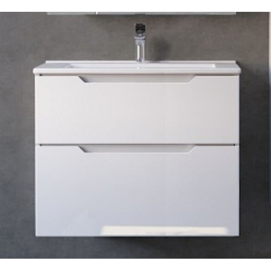 Тумба с раковиной JORNO Slide 65, белая