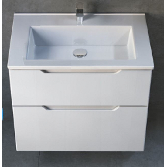 Тумба с раковиной JORNO Slide 65, белая