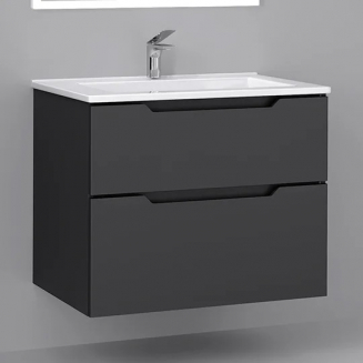 Тумба с раковиной JORNO Slide 75, антрацит