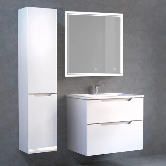 Тумба с раковиной JORNO Slide 75, белая