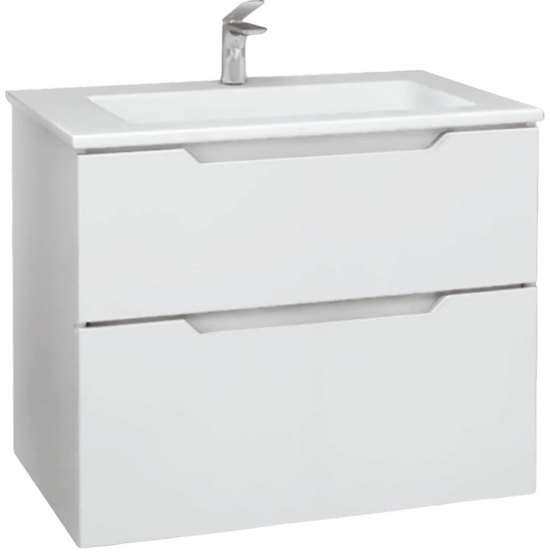 Тумба с раковиной JORNO Slide 75, белая