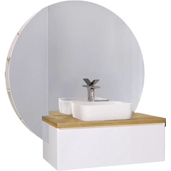 Тумба с раковиной JORNO Solis 100, подвесная, раковина MLN-7050H