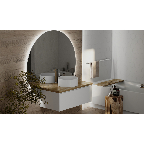 Тумба с раковиной JORNO Solis 100, подвесная, раковина MLN-7050H