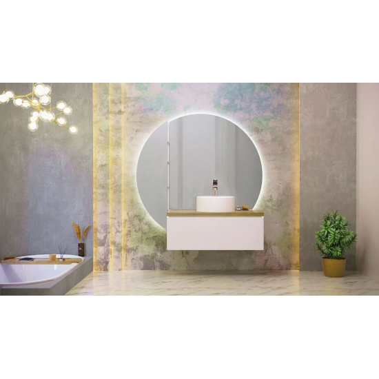 Тумба с раковиной JORNO Solis 100, подвесная, раковина MLN-7078A