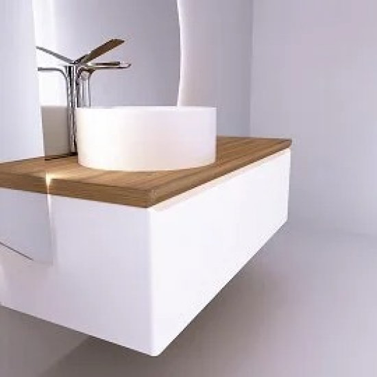 Тумба с раковиной JORNO Solis 100, подвесная, раковина MLN-7078A