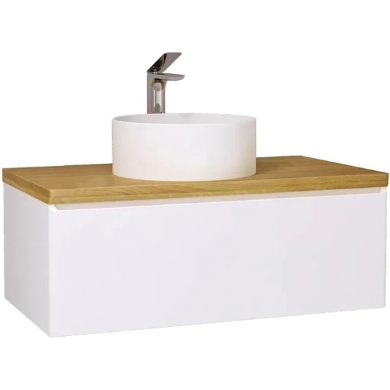 Тумба с раковиной JORNO Solis 100, подвесная, раковина MLN-7078A