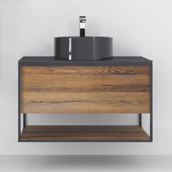 Тумба с раковиной JORNO Steal 90