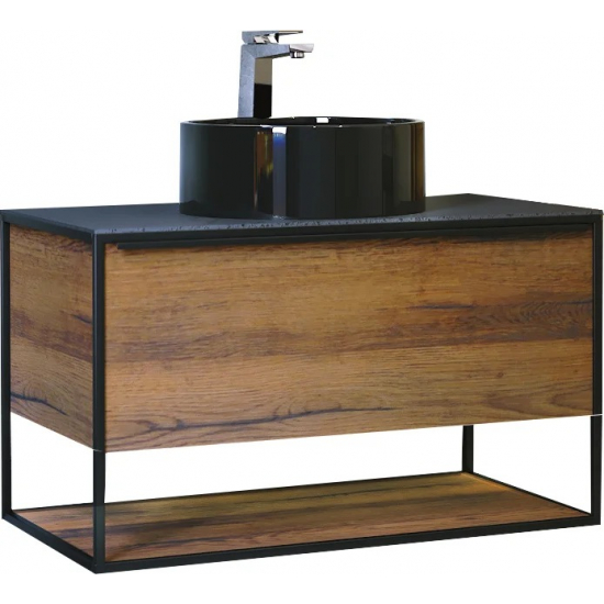 Тумба с раковиной JORNO Steal 90