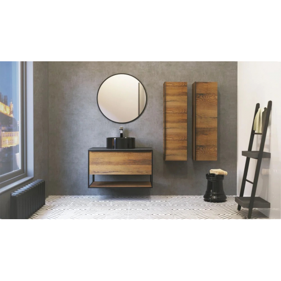 Тумба с раковиной JORNO Steal 90