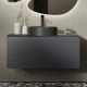 Тумба с раковиной JORNO Stone 100 антрацит