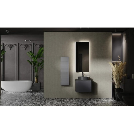 Тумба с раковиной JORNO Stone 60 антрацит